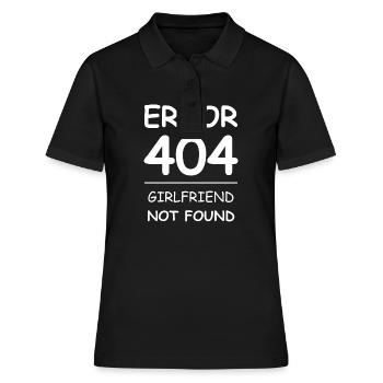 Girlfriend not found Error 404 - Women's Polo Shirt - black - Front - Ailine (174cm)