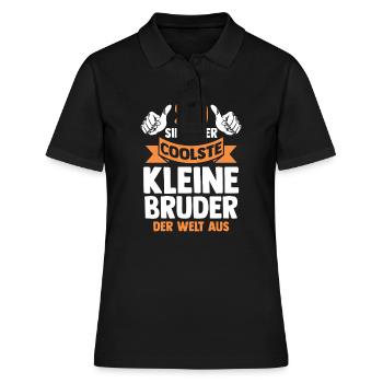 Geschwister Brüder Bruder - Frauen Polo Shirt - Schwarz - Vorne - Ailine (174cm)