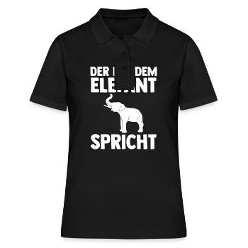 Elefant Elefanten - Frauen Polo Shirt - Schwarz - Vorne - Ailine (174cm)