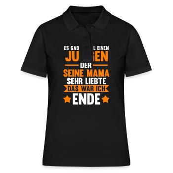 Mama Muttertag Mutter Sohn - Frauen Polo Shirt - Schwarz - Vorne - Ailine (174cm)