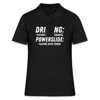 Drifting & Powerslide Auto Funny Racing - Frauen Polo Shirt - Schwarz - Vorne - Ailine (174cm)