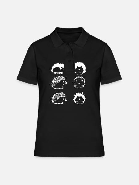 Hérisson - Polo Femme - noir