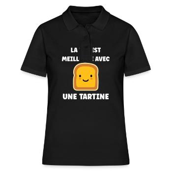 Tartine - Polo Femme - noir - Devant - Ailine (174cm)