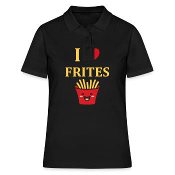 i love frites - Polo Femme - noir - Devant - Ailine (174cm)