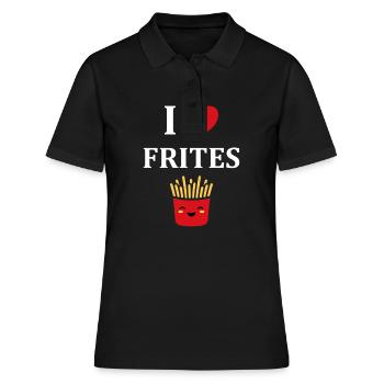 i love frites - Polo Femme - noir - Devant - Ailine (174cm)