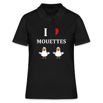 Mouettes - Polo Femme - noir - Devant - Ailine (174cm)