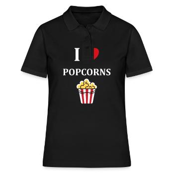 i love popcorn - Polo Femme - noir - Devant - Ailine (174cm)