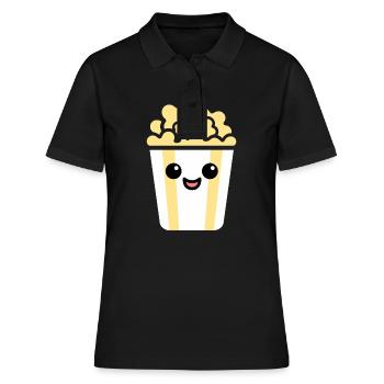 Popcorn Pot Humor - Women's Polo Shirt - black - Front - Ailine (174cm)
