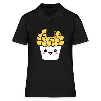 Popcorn Pot Humor - Women's Polo Shirt - black - Front - Ailine (174cm)