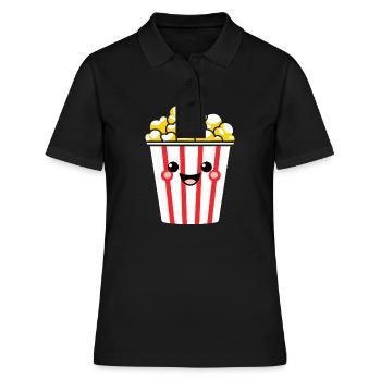 Popcorn Pot Humor - Women's Polo Shirt - black - Front - Ailine (174cm)
