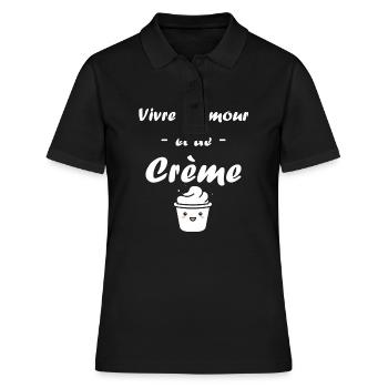 Humour crème fraiche - Polo Femme - noir - Devant - Ailine (174cm)