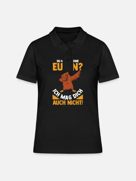 Eulen - Frauen Polo Shirt - Schwarz