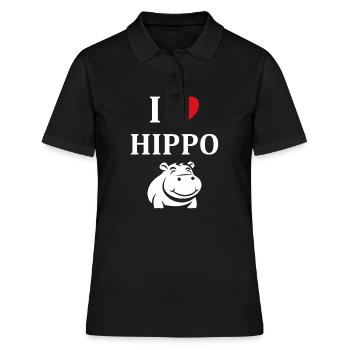 amour petit hippopotame - Polo Femme - noir - Devant - Ailine (174cm)
