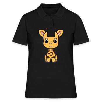 Humor Little Baby Giraffe - Women's Polo Shirt - black - Front - Ailine (174cm)