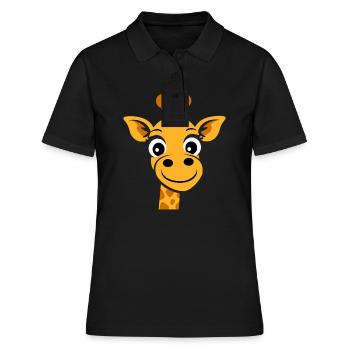 Humor Kleine Baby-Giraffe - Frauen Polo Shirt - Schwarz - Vorne - Ailine (174cm)