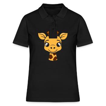 Humor Little Baby Giraffe - Women's Polo Shirt - black - Front - Ailine (174cm)
