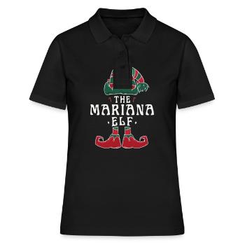 Mariana Elf Family Matching Group Christmas Mom - Women's Polo Shirt - black - Front - Ailine (174cm)