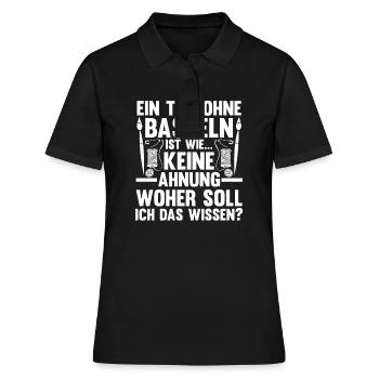 Bastler Bastelunterricht Basteln - Frauen Polo Shirt - Schwarz - Vorne - Ailine (174cm)