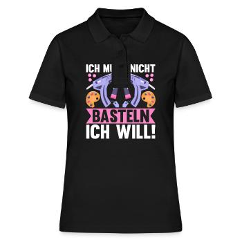 Bastler Basteln - Frauen Polo Shirt - Schwarz - Vorne - Ailine (174cm)
