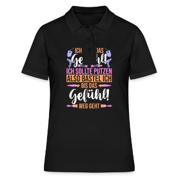 Bastler Basteln - Frauen Polo Shirt - Schwarz - Vorne - Ailine (174cm)