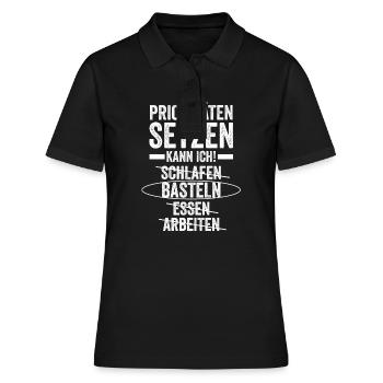 Bastler Basteln - Frauen Polo Shirt - Schwarz - Vorne - Ailine (174cm)