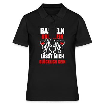 Wein Bastler Basteln - Frauen Polo Shirt - Schwarz - Vorne - Ailine (174cm)
