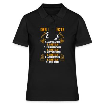 Bastler Basteln - Frauen Polo Shirt - Schwarz - Vorne - Ailine (174cm)