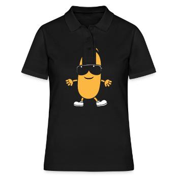 Peanuts Humor Small Peanut - Women's Polo Shirt - black - Front - Ailine (174cm)