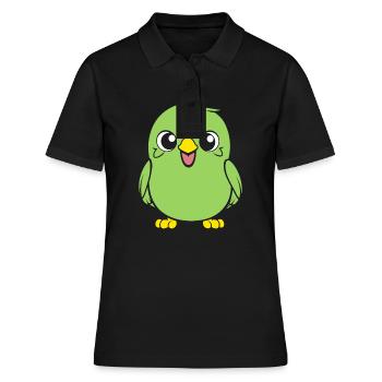 Niedlicher kleiner Wellensittich - Frauen Polo Shirt - Schwarz - Vorne - Ailine (174cm)