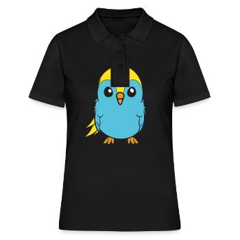 Niedlicher kleiner Wellensittich - Frauen Polo Shirt - Schwarz - Vorne - Ailine (174cm)