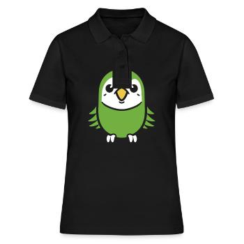 Niedlicher kleiner Wellensittich - Frauen Polo Shirt - Schwarz - Vorne - Ailine (174cm)