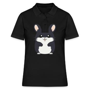 Petit chinchilla mignon - Polo Femme - noir - Devant - Ailine (174cm)