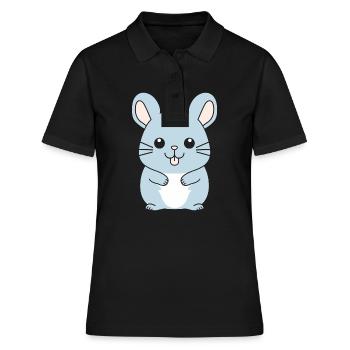 Petit chinchilla mignon - Polo Femme - noir - Devant - Ailine (174cm)