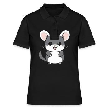 Petit chinchilla mignon - Polo Femme - noir - Devant - Ailine (174cm)