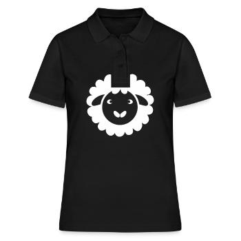 Bébé mouton petit brebis - Polo Femme - noir - Devant - Ailine (174cm)