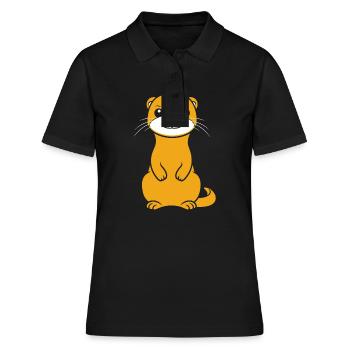 Humor kleines Wiesel - Frauen Polo Shirt - Schwarz - Vorne - Ailine (174cm)