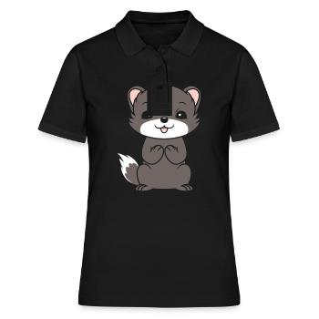 Humor kleines Wiesel - Frauen Polo Shirt - Schwarz - Vorne - Ailine (174cm)