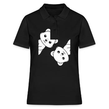 Humor kleines Wiesel - Frauen Polo Shirt - Schwarz - Vorne - Ailine (174cm)