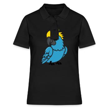 Humor kleiner Papagei - Frauen Polo Shirt - Schwarz - Vorne - Ailine (174cm)