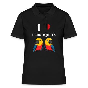 Humour petit perroquet - Polo Femme - noir - Devant - Ailine (174cm)