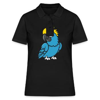 Humor kleiner Papagei - Frauen Polo Shirt - Schwarz - Vorne - Ailine (174cm)