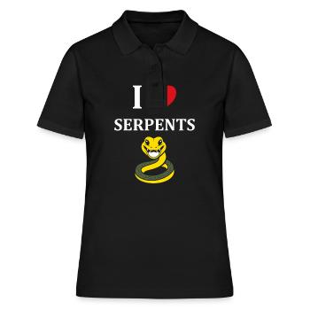 Humour petit serpent - Polo Femme - noir - Devant - Ailine (174cm)