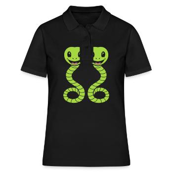 Humour petit serpent - Polo Femme - noir - Devant - Ailine (174cm)