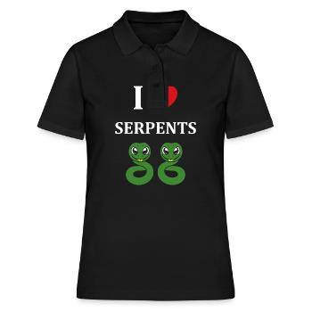 Humour petit serpent - Polo Femme - noir - Devant - Ailine (174cm)