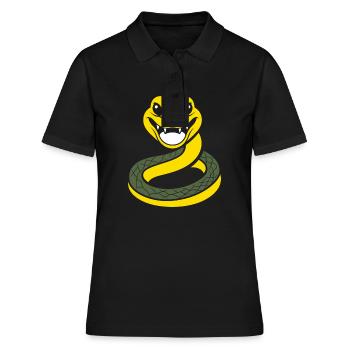 Humour petit serpent - Polo Femme - noir - Devant - Ailine (174cm)