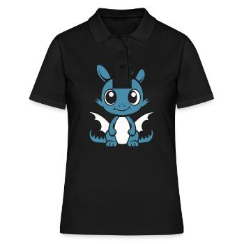 Baby Dragon - Women's Polo Shirt - black - Front - Ailine (174cm)