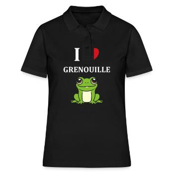 Petite grenouille - Polo Femme - noir - Devant - Ailine (174cm)