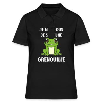 Petite grenouille - Polo Femme - noir - Devant - Ailine (174cm)
