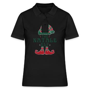 Der Natale Elf Pyjama für lustige Weihnachtsfeiertage - Frauen Polo Shirt - Schwarz - Vorne - Ailine (174cm)