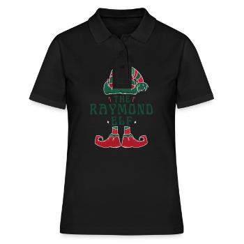 Der Raymond Elf Pyjama für lustige Weihnachten - Frauen Polo Shirt - Schwarz - Vorne - Ailine (174cm)